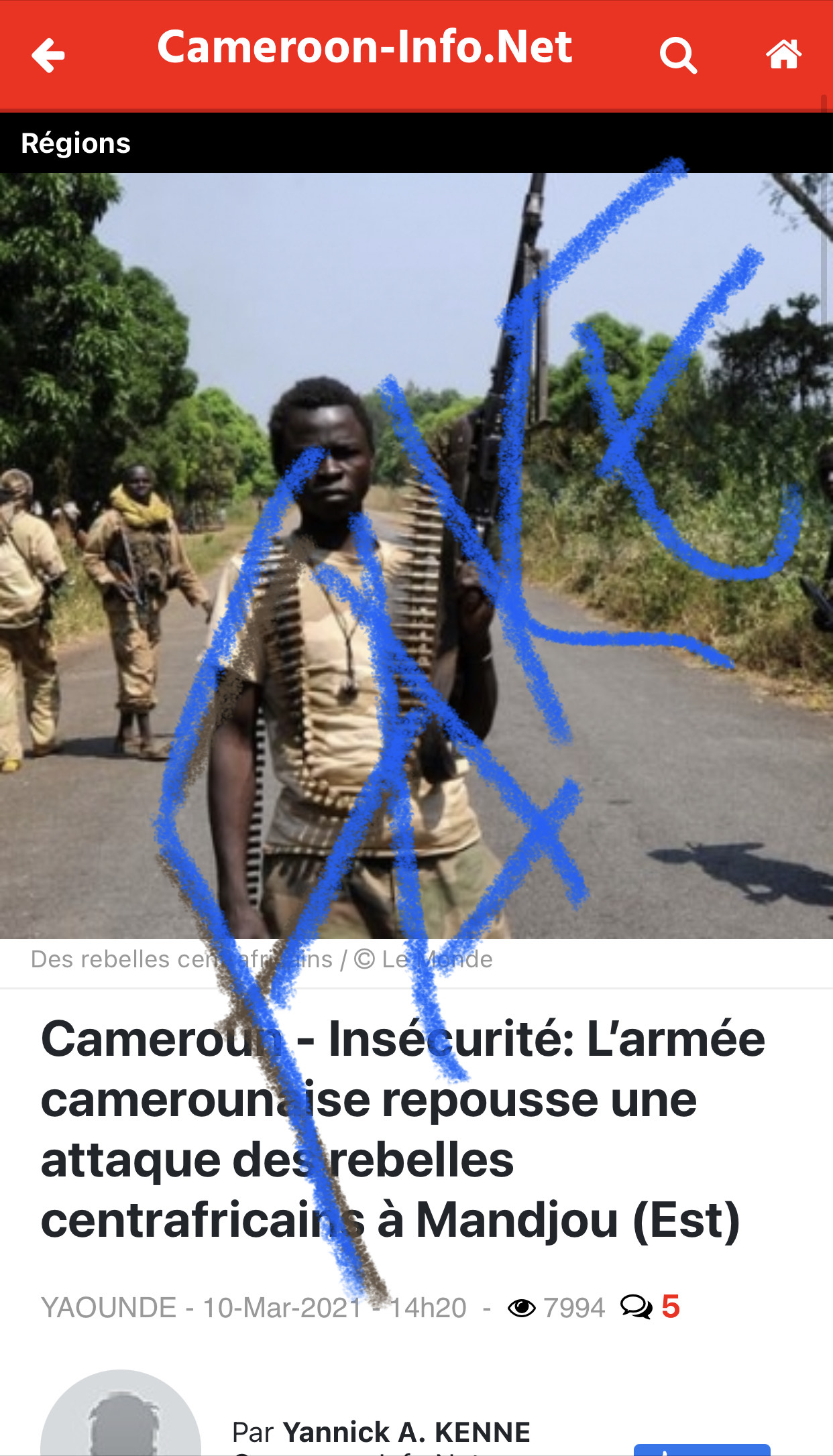 Fact-Checking : Aucune attaque des rebelles centrafricains à Mandjou