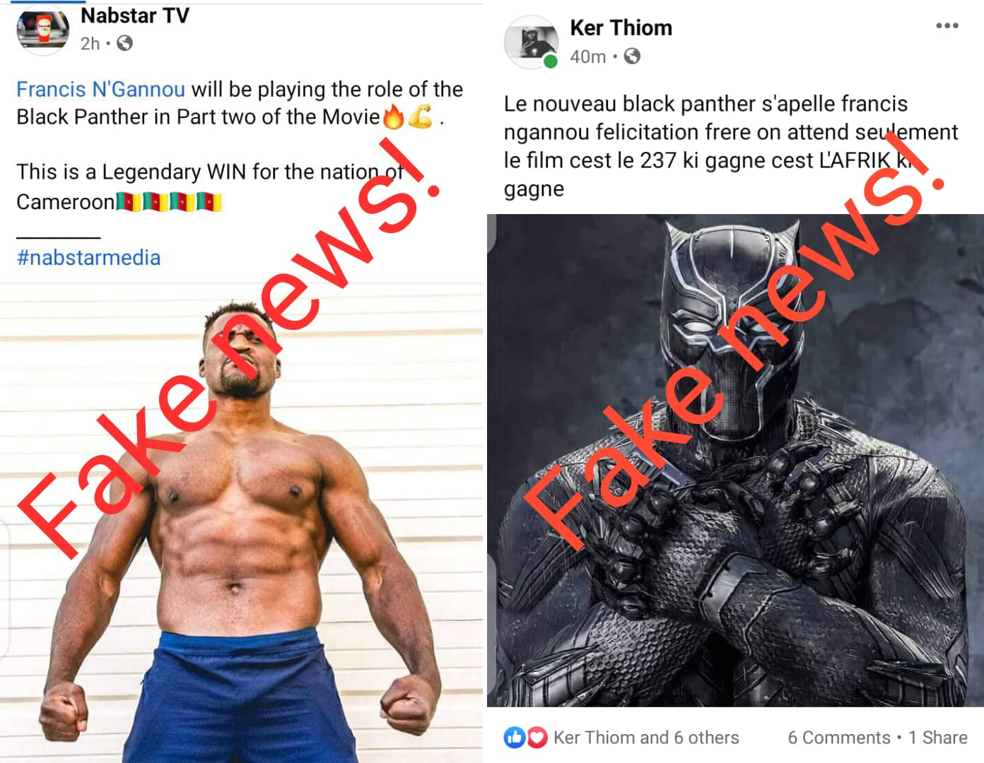 Fact-checking: No, Francis Ngannou is not playing Black Panther movie role