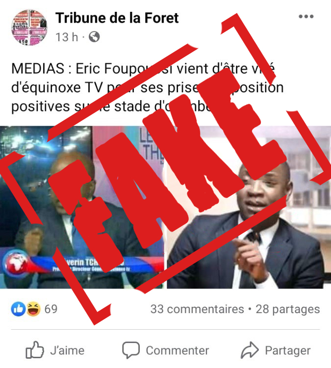 Fact-cheking : Faux, Eric Fopoussi n’a pas été viré du groupe Equinoxe