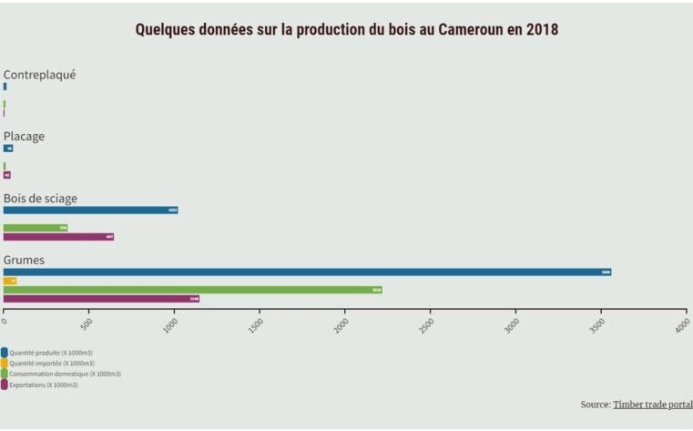 Cemac : Le Cameroun a produit 2,4 millions de m3 de bois en 2021
