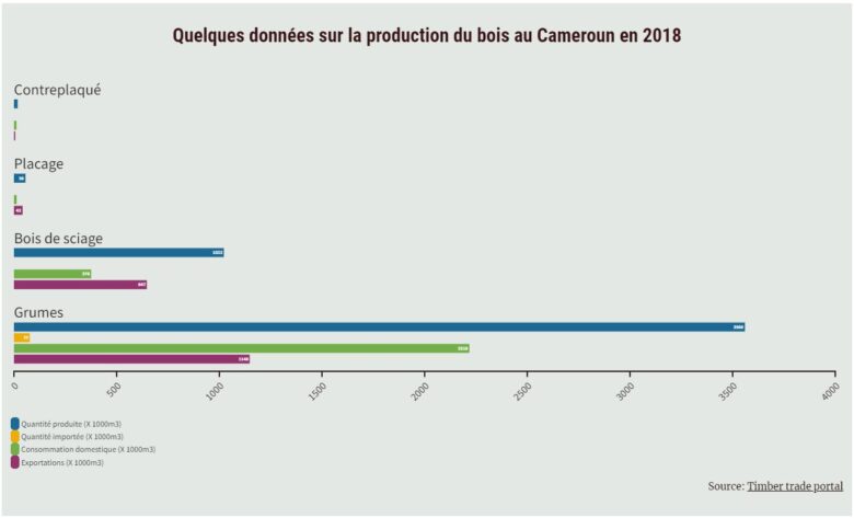 Cemac : Le Cameroun a produit 2,4 millions de m3 de bois en 2021