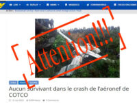 Attention : Photo hors contexte du crash de l’aéronef de Cotco