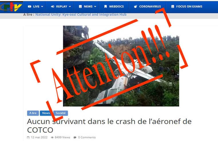 Attention : Photo hors contexte du crash de l’aéronef de Cotco