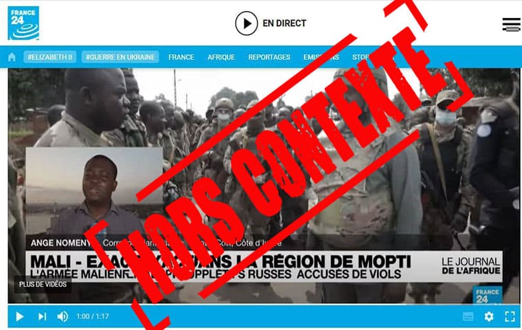 Attention : une vidéo de la Centrafrique illustre des faits au Mali