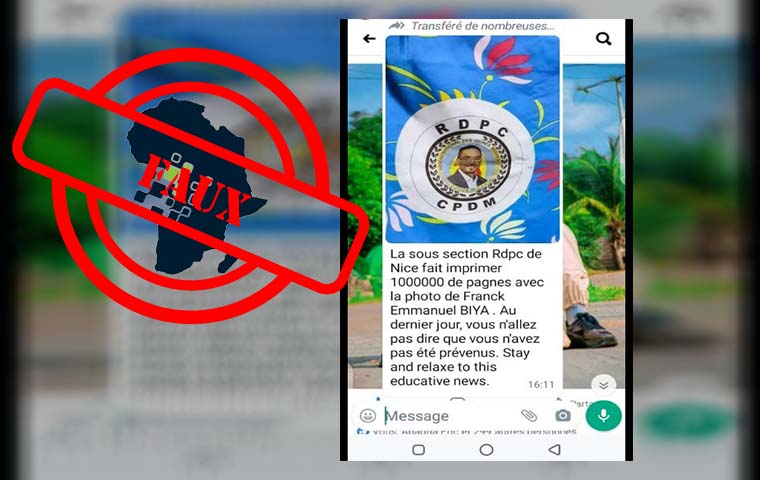 Politique : non, des pagnes RDPC avec l’effigie de Franck Biya n’ont pas été imprimés à Nice