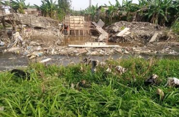 Flood : A bridge to ease movement across Tongo bassa river in Douala