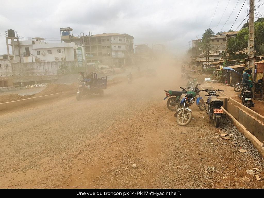 Infrastructure routière : Les usagers du tronçon routier pk 14 – pk 17 otages de la poussière