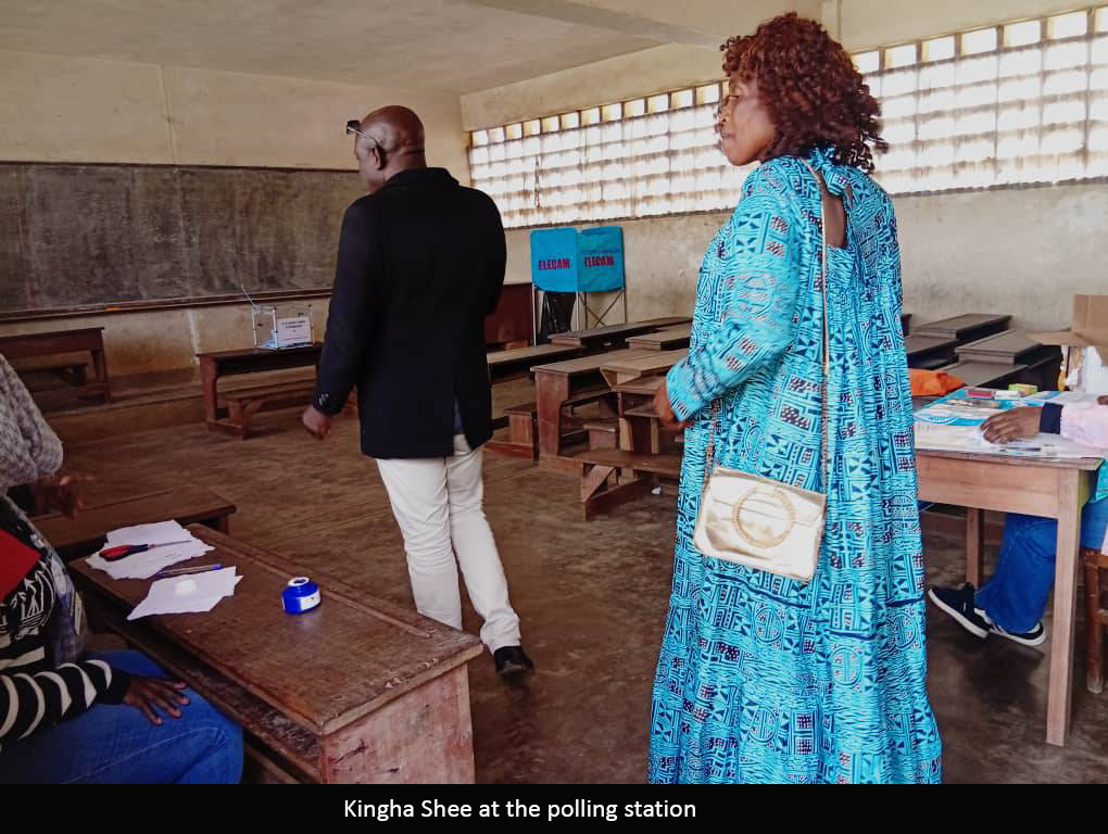 Election 2025 : AT Buea, MME. KINGHA SHEE VOTES FOR CHANGE