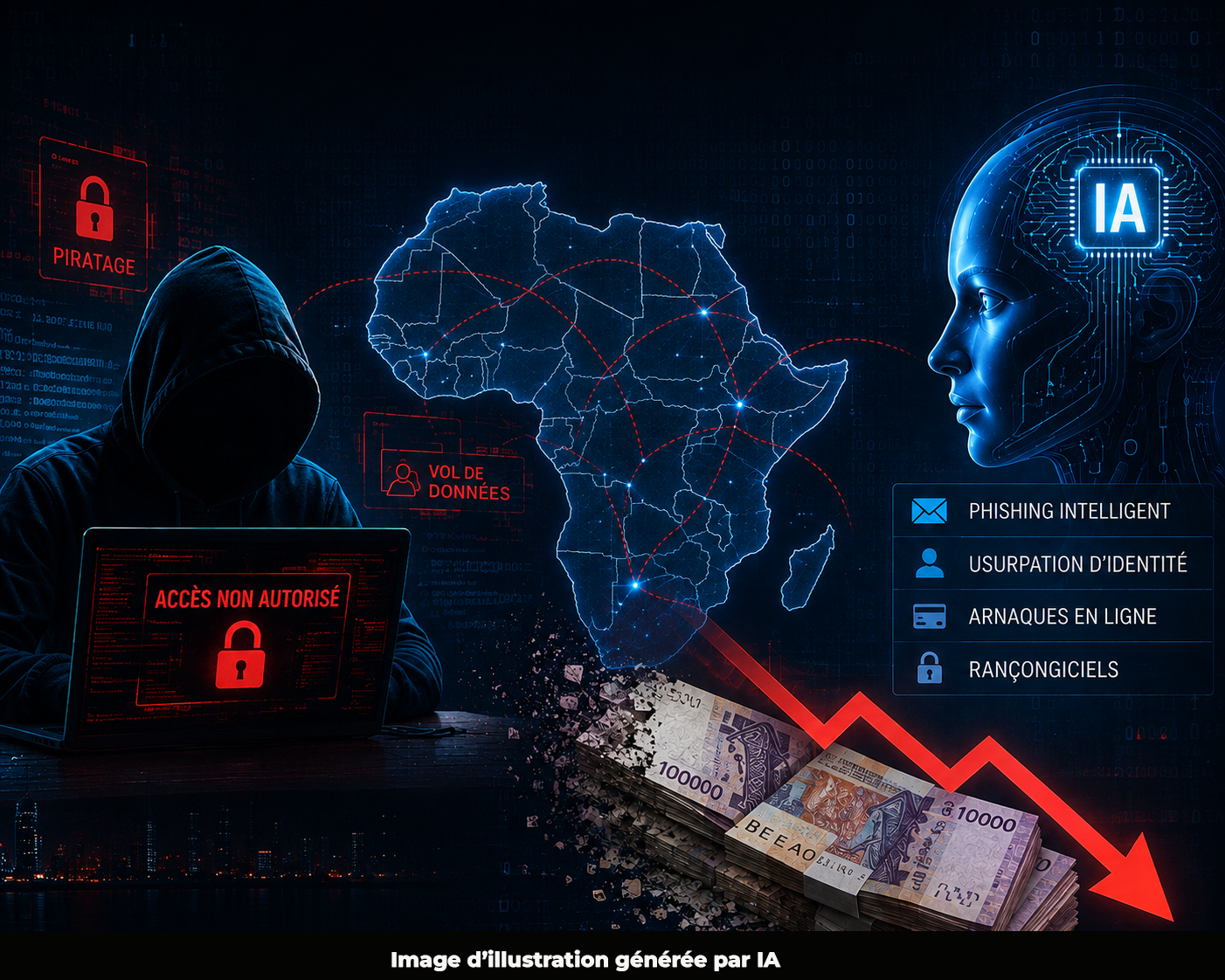 Cybercriminalité et IA : l’Afrique a perdu près de 300 milliards de FCFA en 2025